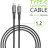 Дата кабель USB-C to Lightning 1.2m CBGPD30WTL1 30W grey Intaleo (1283126518089)