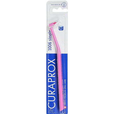 Зубна щітка Curaprox CS 1006 Single &amp; Sulcular 6 мм Монопучкова Рожева (CS 1006-06)