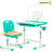 Парта зі стільцем Evo-kids (стіл+стілець+полиця+лампа) Green (Evo-17 Z Ergo)