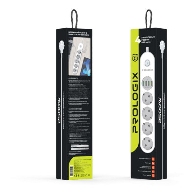 Мережевий фільтр живлення Prologix Premium PR-SE4432W (PR-SE4432W)