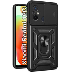 Чохол до мобільного телефона BeCover Military Xiaomi Redmi 12C Black (709165)