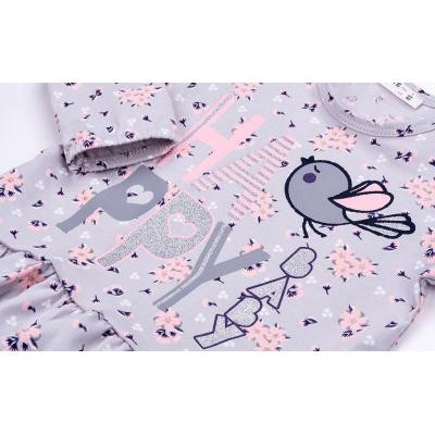 Кофта дитяча Breeze з пташкою &quot;HAPPY&quot; (10647-80G-gray)