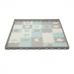 Дитячий килимок Kinderkraft Luno Shapes Mint 30 елементів (5902533919321)