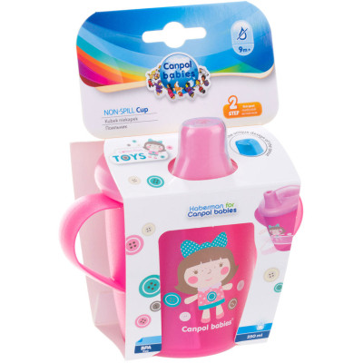 Поїльник-непроливайка Canpol babies Toys 250 мл Рожева (31/200_pin)
