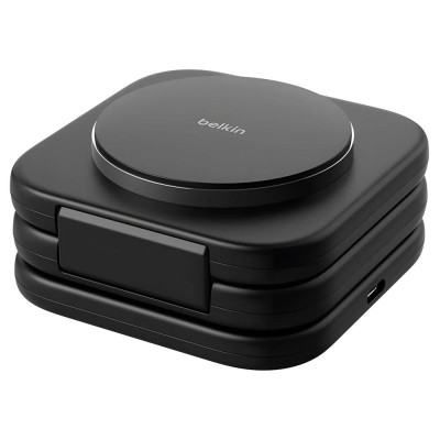 Зарядний пристрій Belkin 3in1 Travel Pad Wireless Qi2 15W Black (WIZ024VFBK)