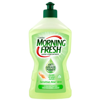 Засіб для ручного миття посуду Morning Fresh Sensitive Aloe Vera 450 мл (5900998022983/5000101509650)