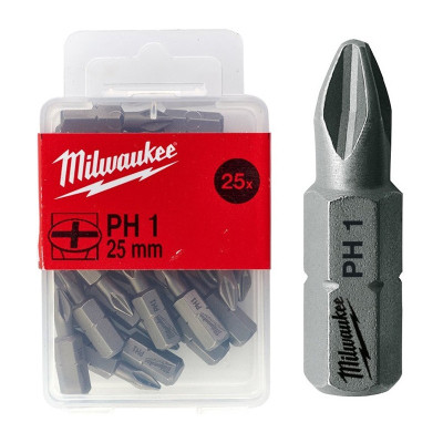 Набір біт Milwaukee PH1, 25мм, 25шт (4932399586)