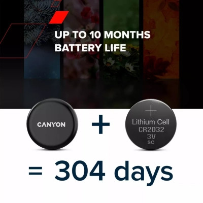 Пошукова система Canyon OnTag 1 Anti-Lost Smart Tracker iOS Black (CNE-PT01BB)