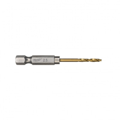 Свердло Milwaukee по металу RedHEX HSS-G TiN, 2,5 мм (2шт) (48894704)