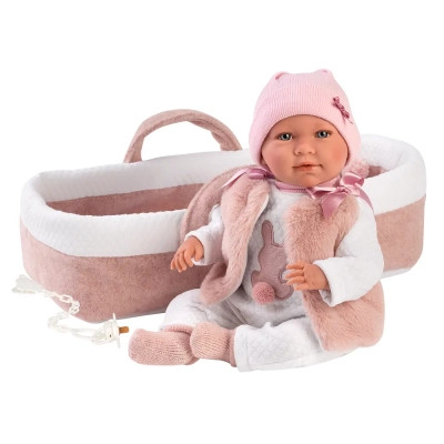 Лялька Llorens Mimi Lloron Capazo Rosa, 40 см (74012)
