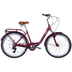 Велосипед Dorozhnik Ruby AM Vbr 26&quot; 17&quot; ST 2024 Темно-червоний (OPS-D-26-258)