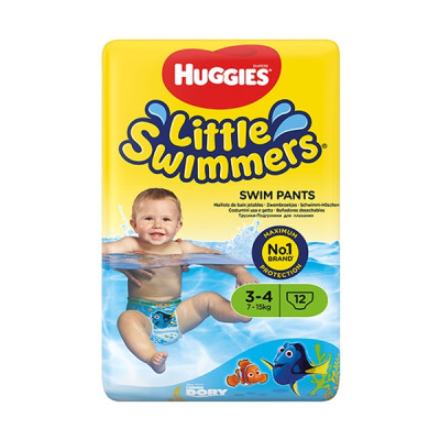 Підгузки Huggies Little Swimmer 3-4 (7-15 кг) 12 шт (36000183399)