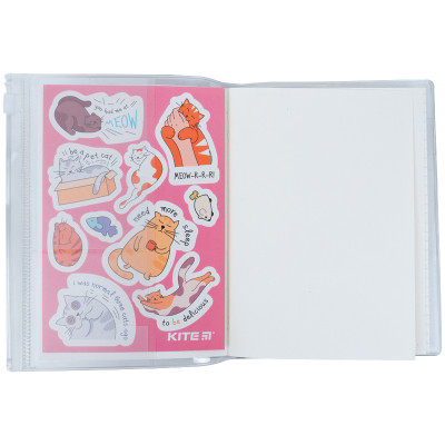 Блокнот Kite силіконова обкладинка, 80 арк., Pink cats (K22-462-1)