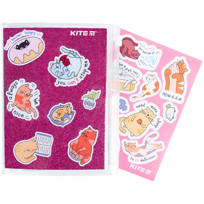 Блокнот Kite силіконова обкладинка, 80 арк., Pink cats (K22-462-1)