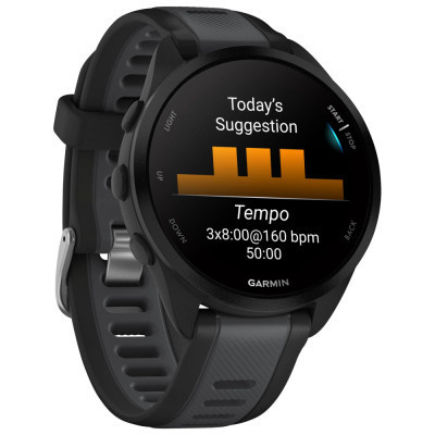 Смарт-годинник Garmin Forerunner 165 Music, Black/Slate Grey, GPS (010-02863-30)