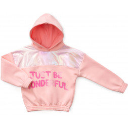 Кофта дитяча Breeze худі з капюшоном (16604-128G-peach)