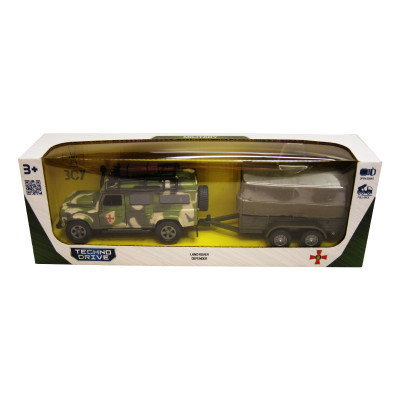 Машина TechnoDrive Land Rover Defender Мілітарі з причепом (520027.270)