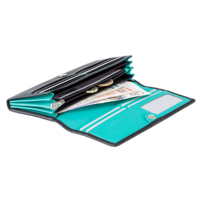 Гаманець Visconti CD21Topaz Black Aqua (CD21 BLK/AQUA)