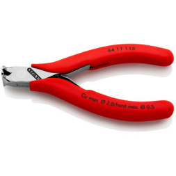 Кусачки KNIPEX торцеві для електроніки (64 11 115)