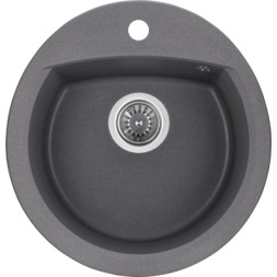 Мийка кухонна GRANADO RONDA grafito з сифоном (470*490mm.) (gr2209)