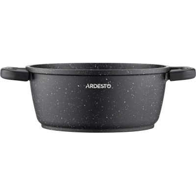 Каструля Ardesto Gemini Anzio скляна кришка 20 см 2,5 л чорна (AR2420GE)