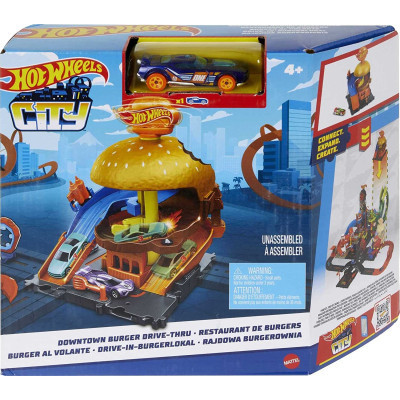 Автотрек Hot Wheels City Бургерна в центрі міста (HDR26)