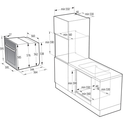 Комплект вбудованої техніки Gorenje BO6735E05B + GTW641EB (SET_BO6735E05B_GTW641EB)