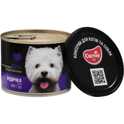 Консерви для собак Carnie Dog м&#039;ясний паштет з індичкою 200 г (4820255190167)
