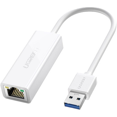 Перехідник USB 3.0 to Ethernet RJ45 1000 Mb CR111 White Ugreen (20255)