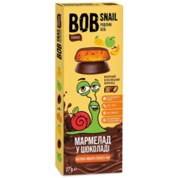 Мармелад Bob Snail Равлик Боб Яблуко Манго Гарбуз Чіа в молочному шоколаді 27 г (4820219341239)