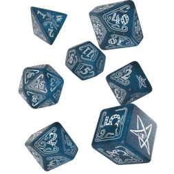 Набір кубиків для настільних ігор Q-Workshop Call of Cthulhu Abyssal white Dice Set (SCTH3F)