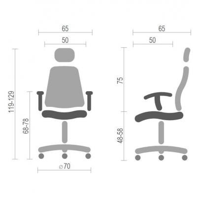 Офісне крісло Аклас Сити CH SR(L) Сіре (9885)