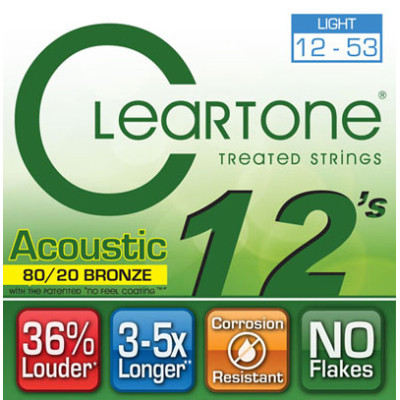Струни для гітари Cleartone Acoustic 80/20 Bronze Light (12-53) (7612)