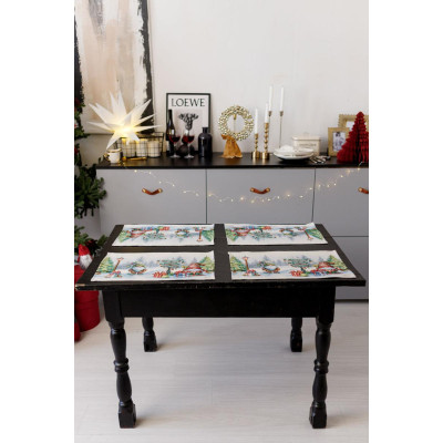 Серветка на стіл Прованс гобеленова Різдвяне багаття 30х50 см (036427)