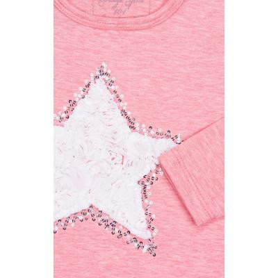 Кофта дитяча Breeze із зіркою і оборкою (10536-116G-pink)