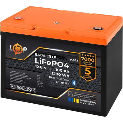 Батарея LiFePo4 LogicPower 12.8V - 100 Ah (1280Wh) Smart BT (24662)