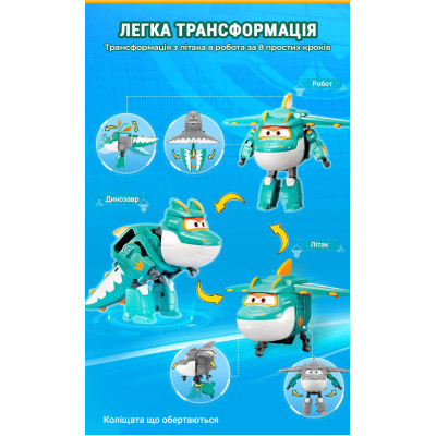 Трансформер Super Wings Transforming Тіно і улюбленець (Tino &amp; Pet) (EU770447)