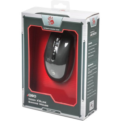 Мишка A4Tech Bloody Q80 Neon XGlide USB Black