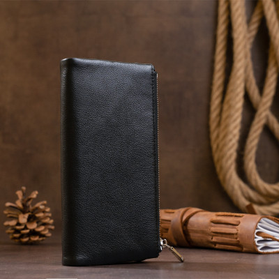 Гаманець ST Leather На кнопці Чорний (19200)
