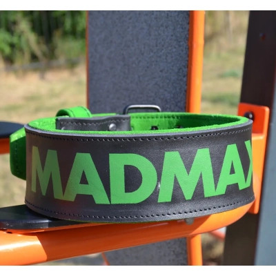 Атлетичний пояс MadMax MFB-302 Quick Release Belt шкіряний Black/Green XL (MFB-302_XL)