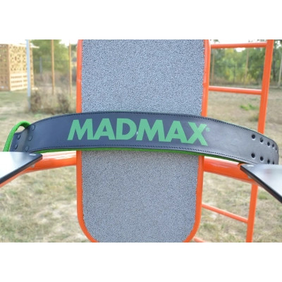 Атлетичний пояс MadMax MFB-302 Quick Release Belt шкіряний Black/Green XL (MFB-302_XL)