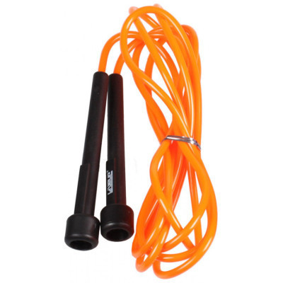 Скакалка LiveUp PVC Jump Rope LS3115-o в тубусі чорний/помаранчевий 275x0.5см (6951376109184)