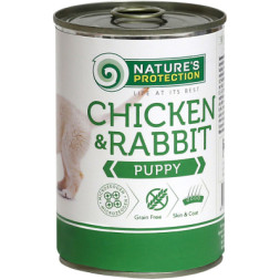 Консерви для собак Nature's Protection Puppy Chicken&amp;Rabbit 400 г (KIK45090)