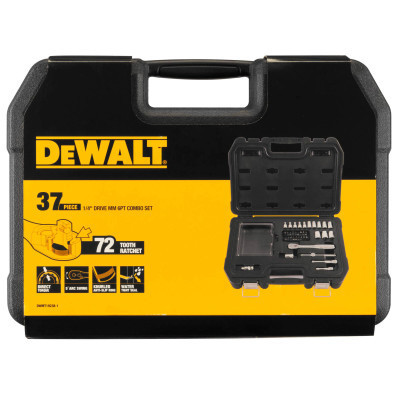 Набір інструментів DeWALT головок та біт 1/4&quot;, 37 шт. (DWMT19238-1)