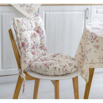 Подушка на стілець Прованс кругла Bella Троянди D-40 (4823093416512)