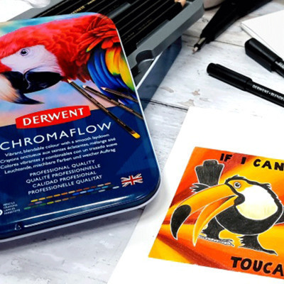 Олівці кольорові Derwent Chromaflow 36 кол. у металевому пеналі (5028252627498)