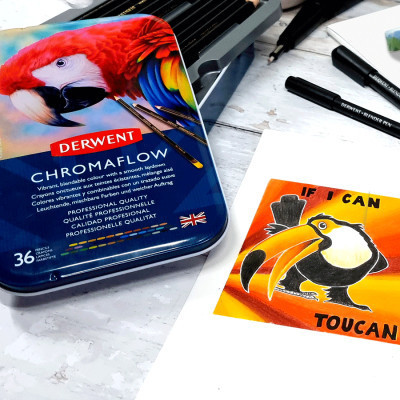 Олівці кольорові Derwent Chromaflow 36 кол. у металевому пеналі (5028252627498)