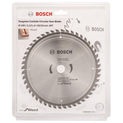 Диск пильний Bosch Eco for Wood 190x2.2x20-48T (2.608.644.378)