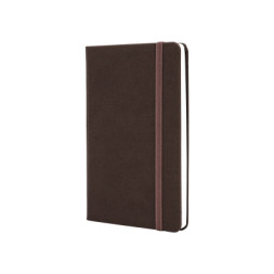 Книга записна Optima А5 SQUARE, тверда обкладинка, гумка, білий блок клітинка, коричневий (O27100-07)