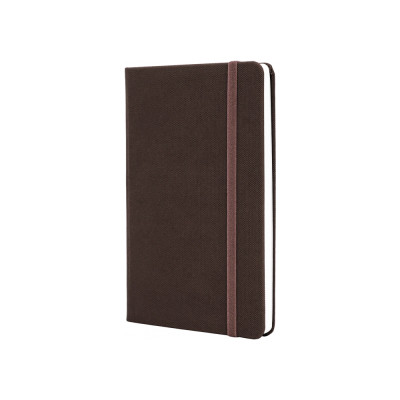 Книга записна Optima А5 SQUARE, тверда обкладинка, гумка, білий блок клітинка, коричневий (O27100-07)